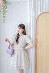 Lace Chiffon Dress 蕾絲膝上雙層連身裙/ DS9959