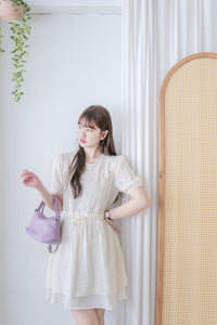 Lace Chiffon Dress 蕾絲膝上雙層連身裙/ DS9959