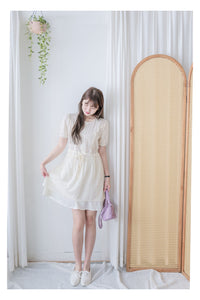 Lace Chiffon Dress 蕾絲膝上雙層連身裙/ DS9959