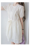 Lace Chiffon Dress 蕾絲膝上雙層連身裙/ DS9959