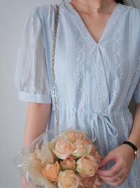 Aliceblue Pattern dress/ DS9962