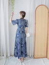 Ethnic Dress 防皺彈性幾何圖案連衣裙/ DS9958 (white sold out)