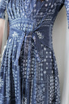 Ethnic Dress 防皺彈性幾何圖案連衣裙/ DS9958 (white sold out)