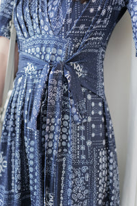 Ethnic Dress 防皺彈性幾何圖案連衣裙/ DS9958 (white sold out)