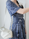 Ethnic Dress 防皺彈性幾何圖案連衣裙/ DS9958 (white sold out)