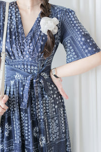 Ethnic Dress 防皺彈性幾何圖案連衣裙/ DS9958 (white sold out)