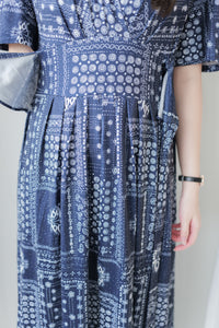 Ethnic Dress 防皺彈性幾何圖案連衣裙/ DS9958 (white sold out)