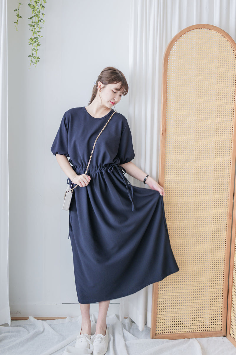 Everyday Dress 彈性日常蝴蝶修腰連身裙/ DS9957