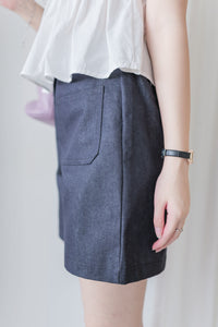 Denim shorts 西裝褲感高質挺牛仔棉短褲/ PT8466 (pre-order 8月10日截單）