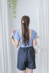 Rhombus Top 菱格花紋百搭彈性上衣/ TP9173 (white sold out)