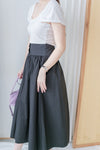 Button Skirt 腰封修腰設計口袋半裙/ SK8899 (black sold out)