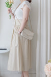 Button Skirt 腰封修腰設計口袋半裙/ SK8899 (black sold out)