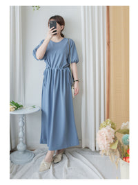 Everyday Dress 彈性日常蝴蝶修腰連身裙/ DS9957