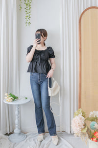 Dora Blouse 花邊領口橡筋腰上衣/ TP9168 (white sold out)