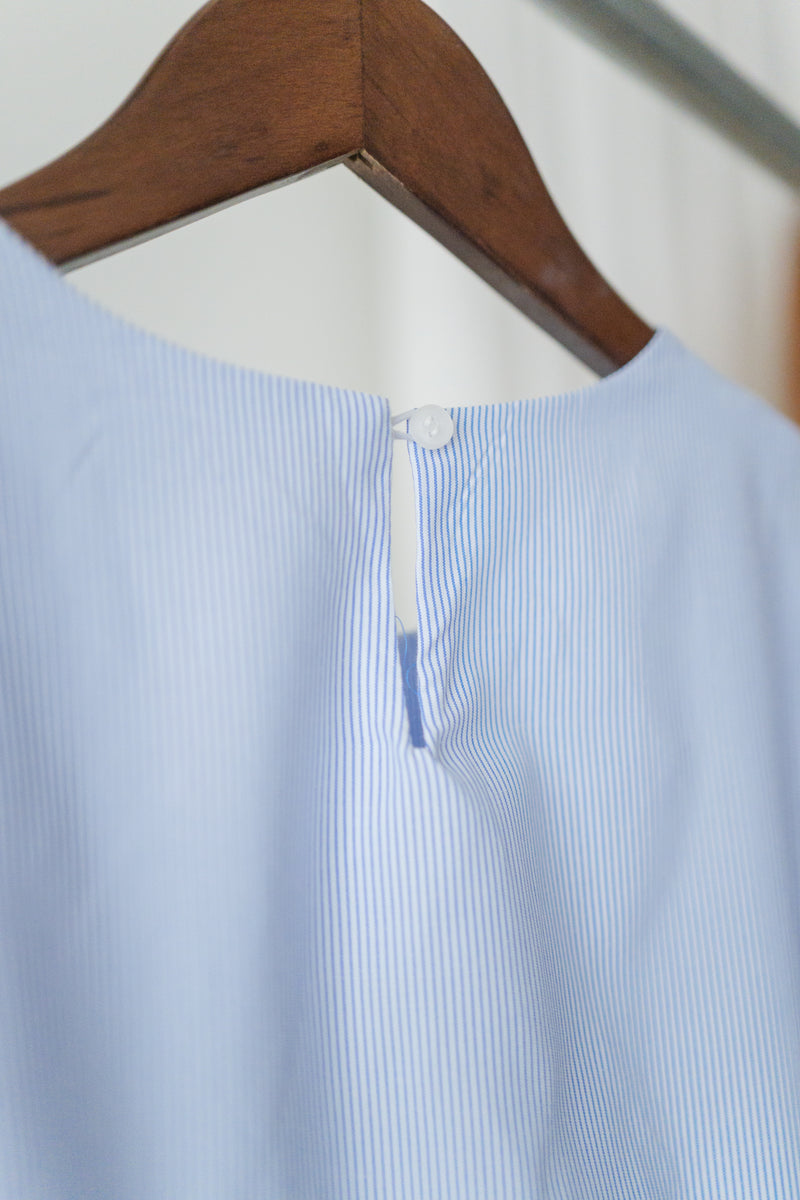 Blue Stripe Dress  法式格調條紋連身裙/ DS9976