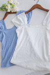 Rhombus Top 菱格花紋百搭彈性上衣/ TP9173 (white sold out)