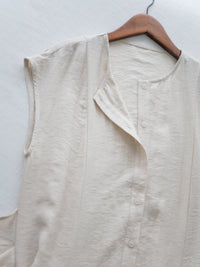 Front Twist Dress 杏色前綁帶簡約連身裙/ DS9972