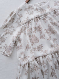 Bloom Dress 焦糖線條印花口袋修腰連身裙/ DS9965