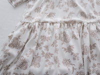 Bloom Dress 焦糖線條印花口袋修腰連身裙/ DS9965