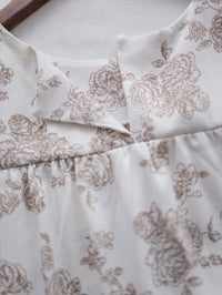 Bloom Dress 焦糖線條印花口袋修腰連身裙/ DS9965