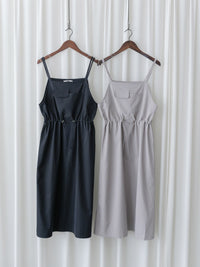 Adjustable Jumpskirt Dress 隨性前口袋抽繩雙吊帶裙/ DS9971