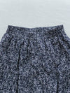 Floral Tiered Skirt 深藍漫步手繪碎花層次長裙/ SK8905