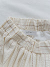 Stripe Ribbon Skirt 法式條紋層次長裙/ SK8903