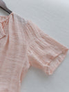 champagne Ribbon Blouse 輕柔質感繫帶紋理上衣/ BU9112