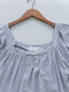 Square Neck Blouse 溫柔方領傘袖上衣/ TP9176
