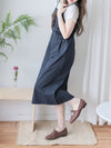 Adjustable Jumpskirt Dress 隨性前口袋抽繩雙吊帶裙/ DS9971