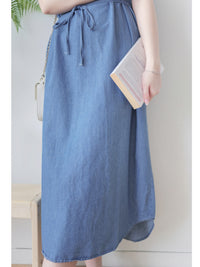 [ 限時重開訂購🕣 ] Chambray Shirt Dress 日常無肩線牛仔恤衫連身裙/ DS9973 (Pre-order 6月11日截單）