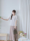Duo Dress 疊穿隨性奶茶兩件套連身裙/ SE8081