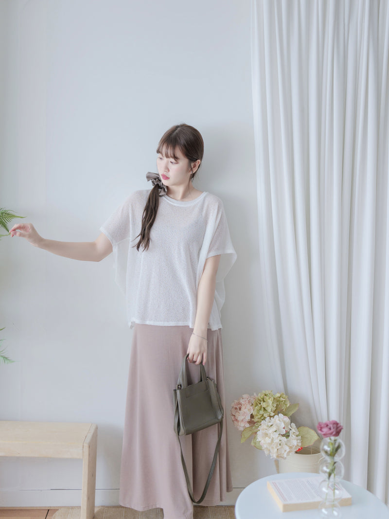 Duo Dress 疊穿隨性奶茶兩件套連身裙/ SE8081