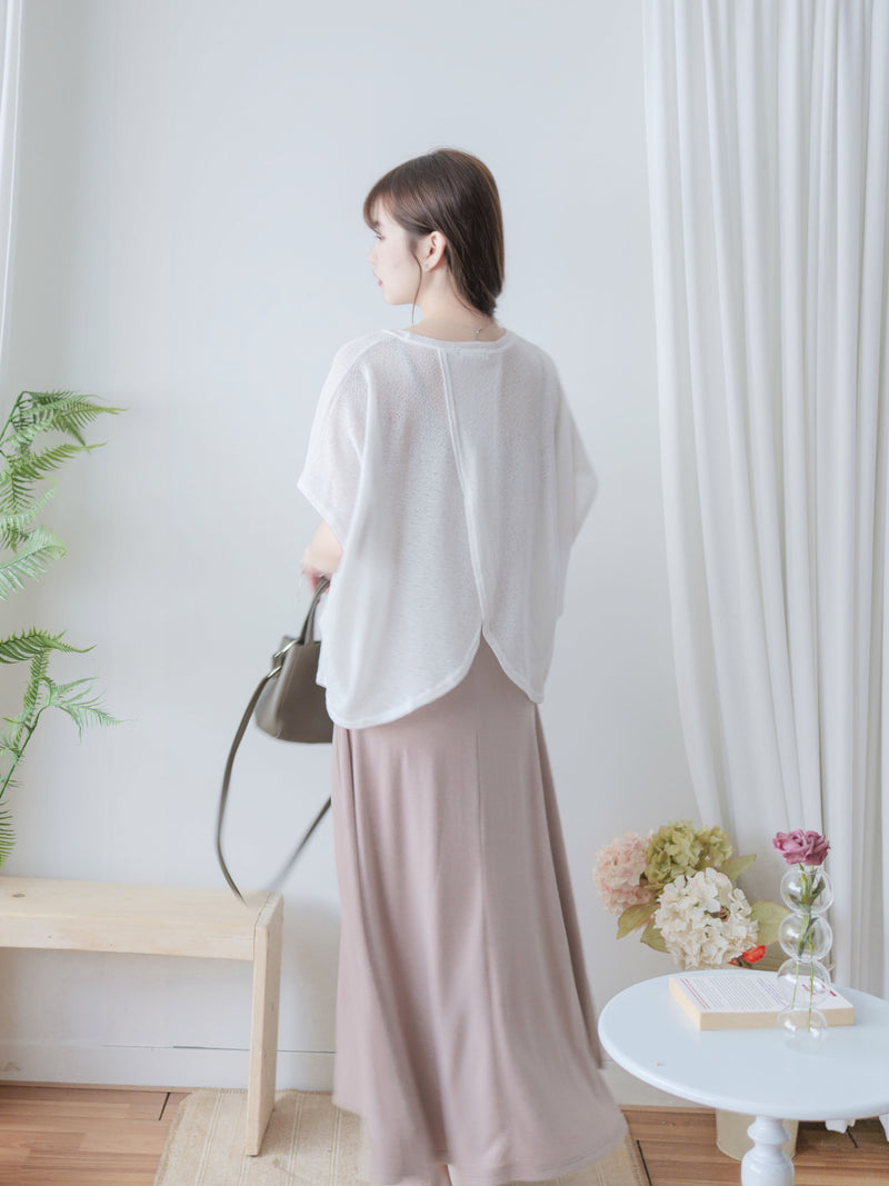 Duo Dress 疊穿隨性奶茶兩件套連身裙/ SE8081