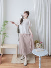 Duo Dress 疊穿隨性奶茶兩件套連身裙/ SE8081