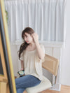 Square Neck Blouse 溫柔方領傘袖上衣/ TP9176