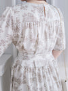 Bloom Dress 焦糖線條印花口袋修腰連身裙/ DS9965