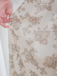Bloom Dress 焦糖線條印花口袋修腰連身裙/ DS9965