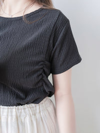 Textured Tee 防皺紋理抓褶短袖上衣/ TP9177  （pre-order)