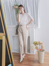 Linen-blend Wide-leg Pants 質感棉麻闊腿褲/ PT8468