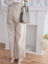 Linen-blend Wide-leg Pants 質感棉麻闊腿褲/ PT8468