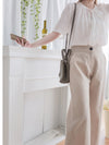 Linen-blend Wide-leg Pants 質感棉麻闊腿褲/ PT8468