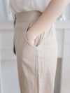 Linen-blend Wide-leg Pants 質感棉麻闊腿褲/ PT8468