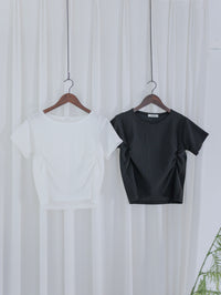 Textured Tee 防皺紋理抓褶短袖上衣/ TP9177  （pre-order)