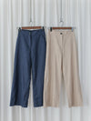 Linen-blend Wide-leg Pants 質感棉麻闊腿褲/ PT8468