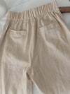 Linen-blend Wide-leg Pants 質感棉麻闊腿褲/ PT8468