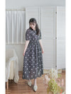 Cloud Floral Dress 雲朵感印花條紋連身裙/ DS9979 (pre-order 8月25截單)