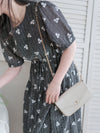 Cloud Floral Dress 雲朵感印花條紋連身裙/ DS9979 (pre-order 8月25截單)