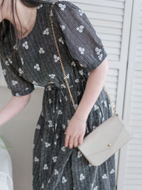 Cloud Floral Dress 雲朵感印花條紋連身裙/ DS9979 (pre-order 8月25截單)