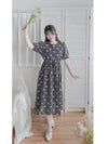 Cloud Floral Dress 雲朵感印花條紋連身裙/ DS9979 (pre-order 8月25截單)